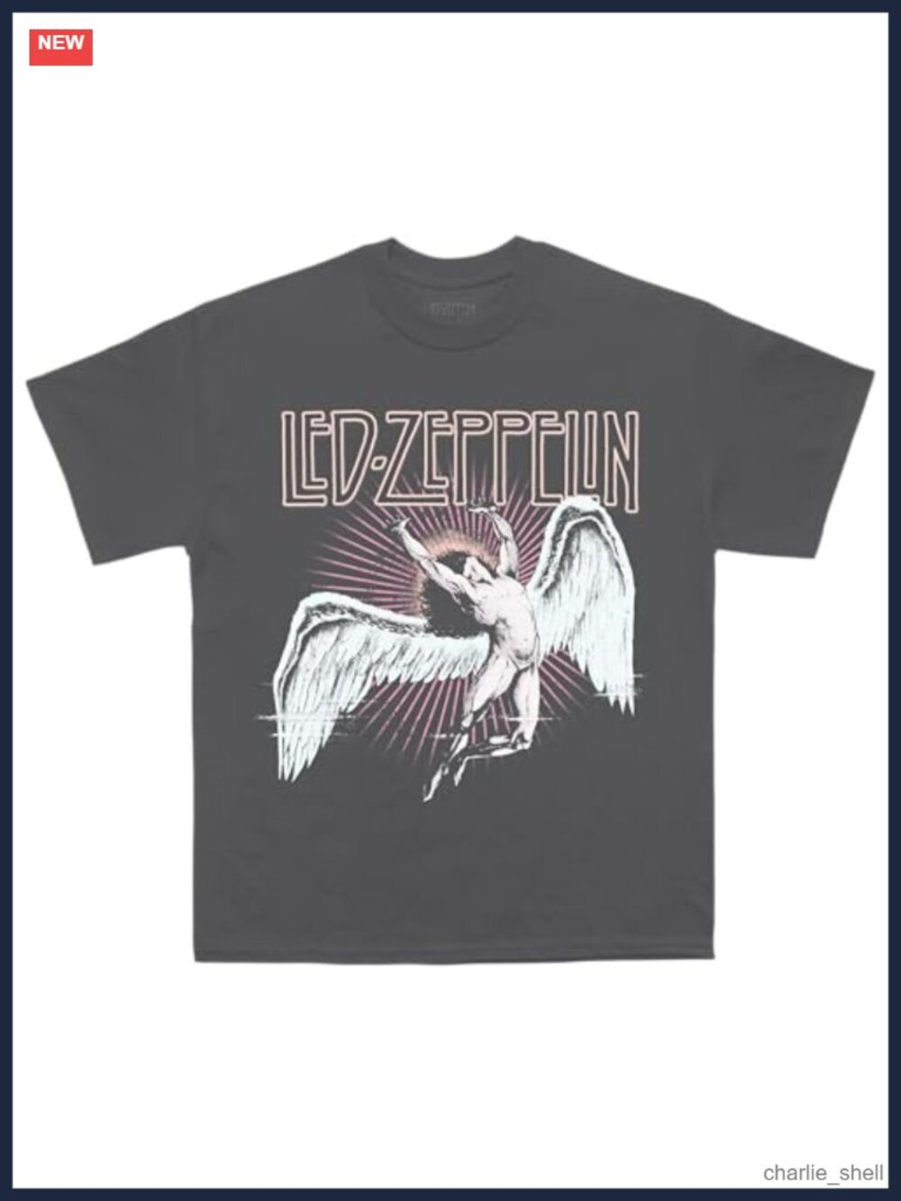 Unisex Adult Official Vintage Dark Icarus Band Graphic Tee 100% Cotton Crew